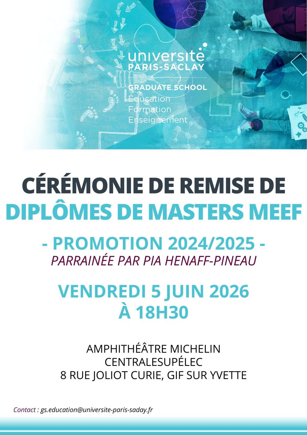Cérémonie de remise de diplômes des masters MEEF - Promotion 2024/2025 ...
