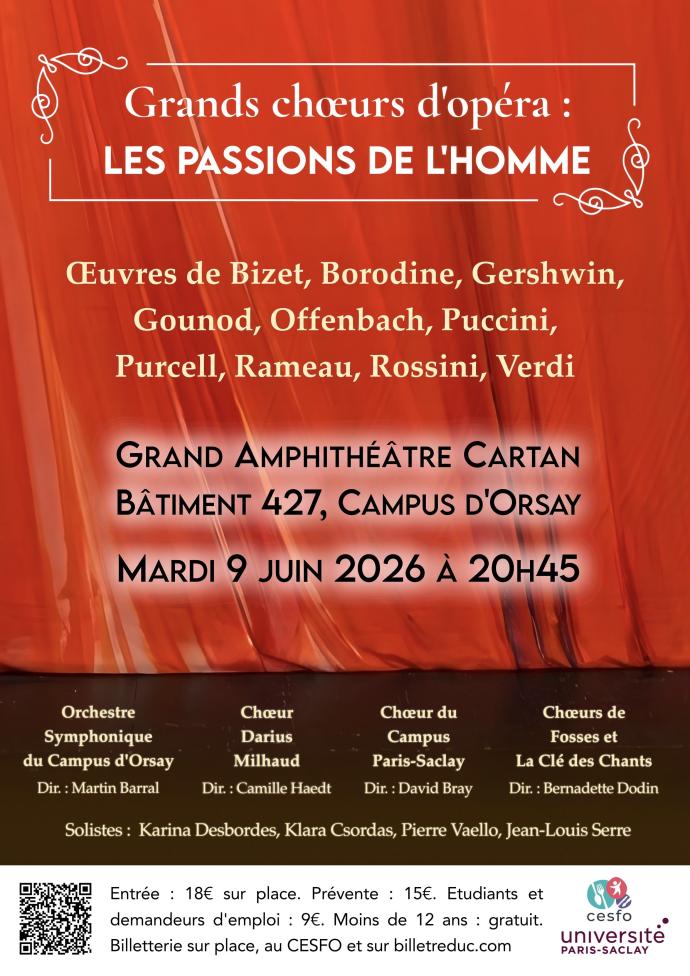 Grands chœurs d'opéra: les passions de l'homme | Université Paris-Saclay