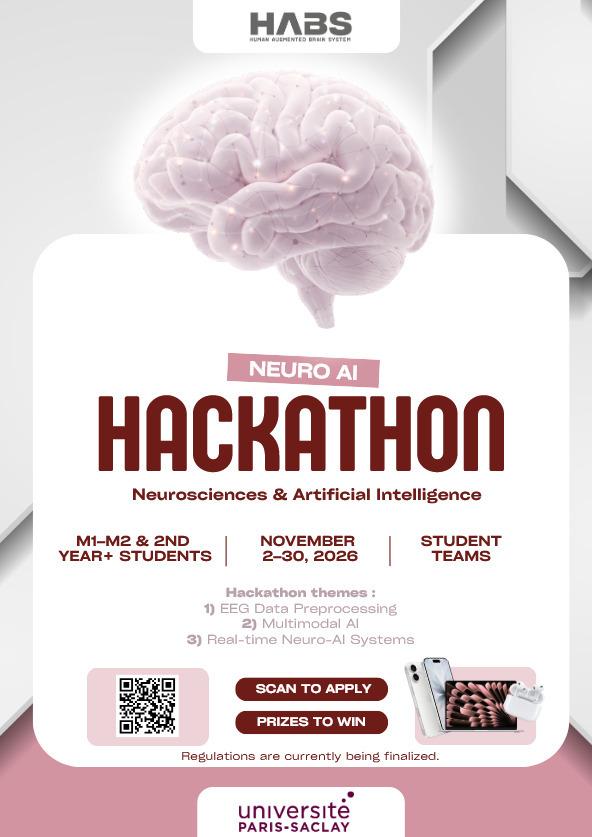 Participez au HABS Neuro-AI Hackathon 2026 | Université Paris-Saclay