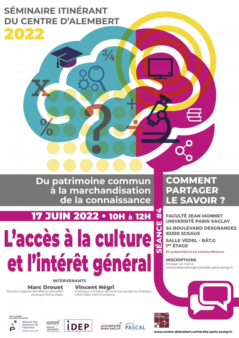 Séance 4 : L'accès à la culture et l'intérêt général | Université Paris ...