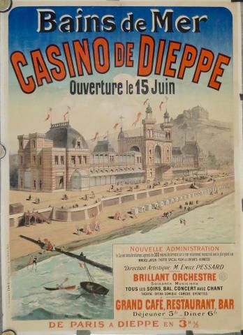 Affiche publicitaire de Jules Chéret pour l’ouverture du casino mauresque de Dieppe (1886).