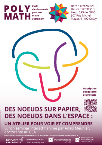 Affiche de l'atelier sur la théorie des noeuds d'Anaïs Meunier