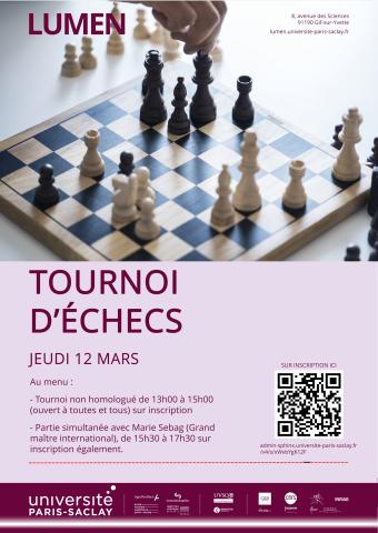 Tournoi d'échecs au Lumen animé par Marie SEBAG (Grand maître international)