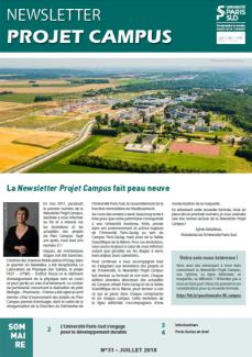 Une de la Newsletter Projet Campus 31