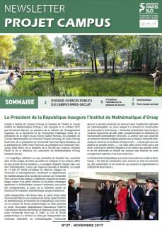 Une de la Newsletter Projet Campus 27