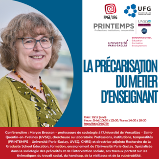 Visio-conférence "La précarisation du métier d'enseignant" (18 décembre 2023)