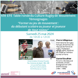 fé EFE Table-ronde du Culture Rugby de Mouvement Témoignages (25 mai 2024), Former au jeu de mouvement : du débutant scolaire au joueur et joueuse de Haut niveau"